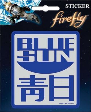 Firefly / Serenity Blue Sun Logo Peel Off Sticker Decal