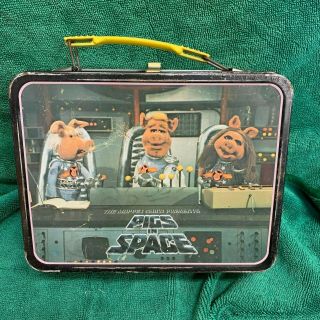 Vintage 1977 Pigs In Space Jim Henson ' s Muppet Show Metal Lunch Box 2