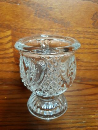 Vintage Fostoria Avon Tulip Crystal Reversible Candle Holder