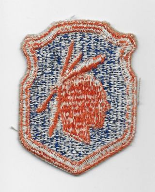 Ww2 Us Made 98th Infantry Division Patch - White Back - Us Army