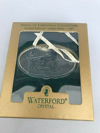 Waterford Crystal Ireland Ornament 1997 Songs Of Christmas - Jingle Bells Sleigh