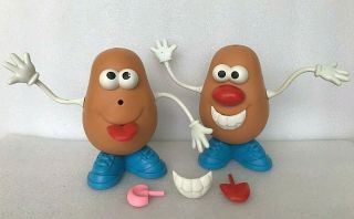 1985 Hasbro/playskool Mr.  Potato Heads With Accessories