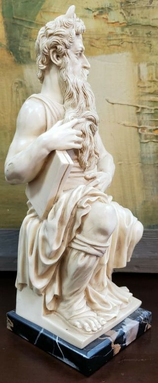 1970 ' s Moses Resin Sculpture on Marble Base by G.  Ruggeri Made in Italy 2