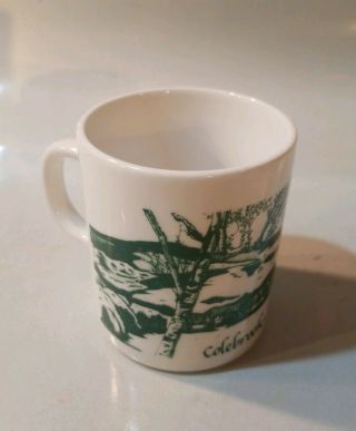 Green And White Coffee Mug - - Colebrook Nh,  Hampshire