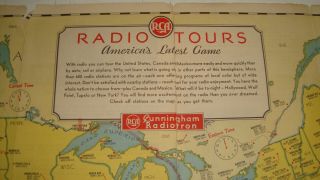 VTG RCA Radio Station Tour Cunningham Radiotron Map Hagstrom Company adv 3