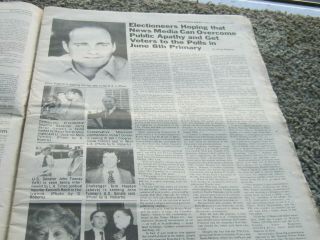 HOLLYWOOD PRESS.  June 4,  1976.  Farrah Fawcett,  Wayne Hays,  Mark Lane 3