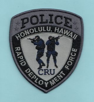 1 Swat Honolulu Police Crime Reduction Rapid Deployment Force Patch Riot Hi