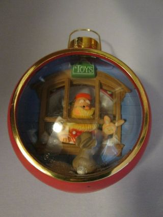 1984 Hallmark Christmas Ornament Santa In Toy Store Window