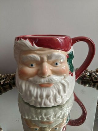 Vintage Large Figural Santa Claus Head Mug - Teleflora Gift