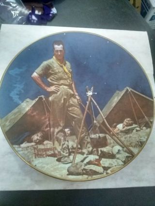 Vintage Norman Rockwell Boy Scouts Plate " The Scoutmaster "