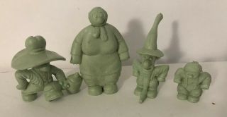 1950’s Set Of 4 Marx Barney Google And Snuffy Smith,  Vfine,  Green 60mm