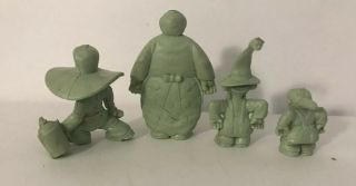 1950’s Set of 4 Marx BARNEY GOOGLE And SNUFFY SMITH,  VFine,  Green 60mm 2