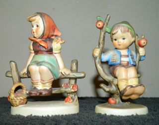 2 Hummel Figurines,  142 Apple Tree Boy 3/0 54,  & 142 3/0 Just Resting 1938