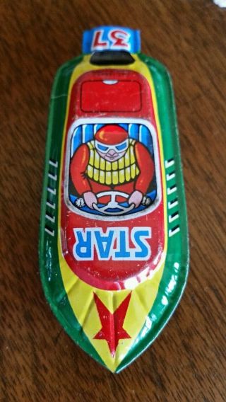 Vintage Tin Litho Whistle Star Boat Japan Ray Rohr Cosmic Artifacts