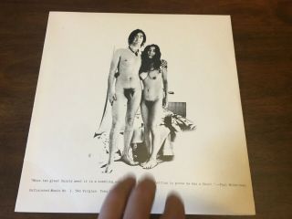 John Lennon and Yoko Ono Two Virgins LP 1968; T 5001; VG, 3