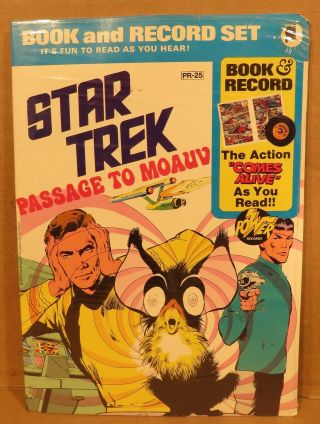 1975 Star Trek Passage To Moauv Book & Record Set In Shrinwrap Peter Pan Records