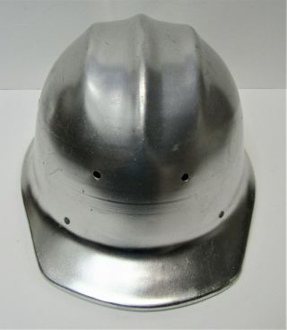 Vtg 502 Bullard Silver Aluminum Hard Boiled Hard Hat Ironworker