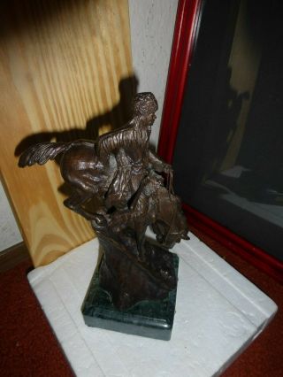 Frederic Remington " Mountain Man - Trapper " Bronze Sculpture -