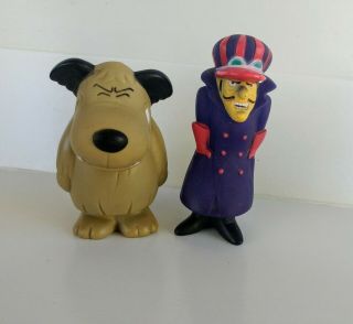 Wacky Races Muttley & Dick Dastardly Figures Made In Japan Hanna Barbara