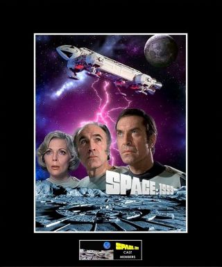 Space 1999 Characters / Moonbase 8 " X 10 " Photo - 11 " X 14 " Black Matted