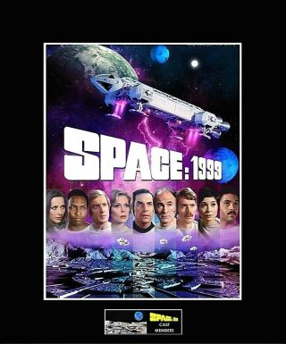 Space 1999 Cast Of Characters Collage 8 " X 10 " Photo - 11 " X 14 " Black Matted