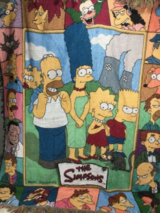 The Simpsons World Woven Tapestry Throw 50 " X 60 " Blanket