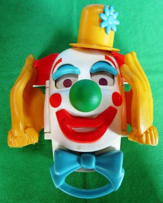 Vintage Bozo The Clown Peek - A - Boo Crib Activity Toy - 1977 Gabriel