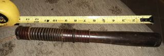 Vintage Old Police - Law Enforcement - Billy Club.  Leather Strap And Handle