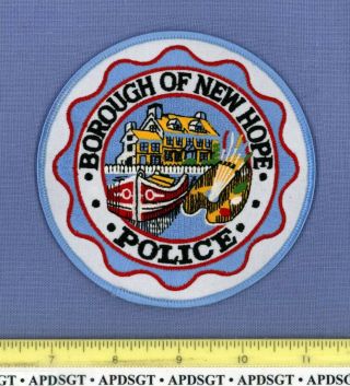 Hope Borough Pennsylvania Sheriff Patch Canal Barge City Hall Police Station