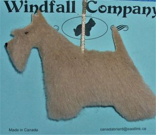 Special Order Wheaten Scottish Terrier Plush Christmas Ornament By Wc