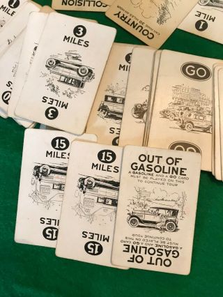 TOURING Vintage Car Card 1926 Game By Parker Brothers 3