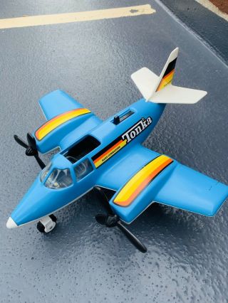 Vintage 1979 Tonka Hand Commander Blue Plane Handheld Toy Classic