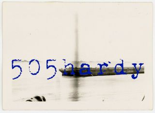 Wwii Us Gi Photo - Harbor Pontoon Off Beach “initial Invasion” On Back Normandy