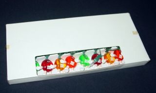 Vintage 1993 M&m Christmas Light Set Of 20 Lights Never Removed From Box
