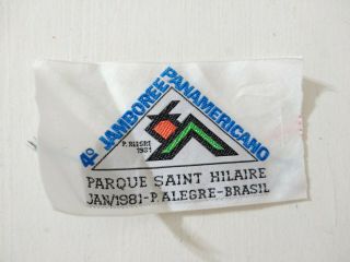 Vintage Boy Scout International Panamerican Jamboree Cloth Patch Brazil 1981