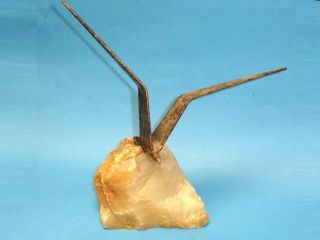 Early Signed 1969 Curtis Jere Mid - Century Modern Abstract Iron Seagull Sculpture