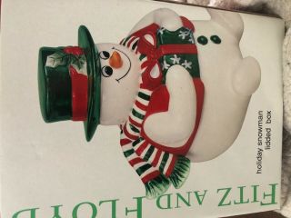 Fits And Floyd Holiday Snowman Lidded Box