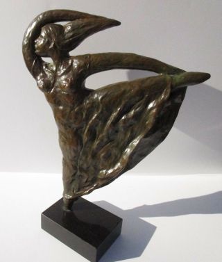 E Irving Bronze Metal Sculpture Abstract Expressionism Woman Female Model Mod