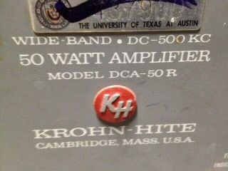 Vintage Vintage KROHN - HITE Wide Band DC - 500KC 50 Watt Amplifier Parts 2