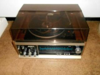 As - Is Vintage Sony Hp - 170 Turntable Am/fm Stereo System Woodgrain Vinyl
