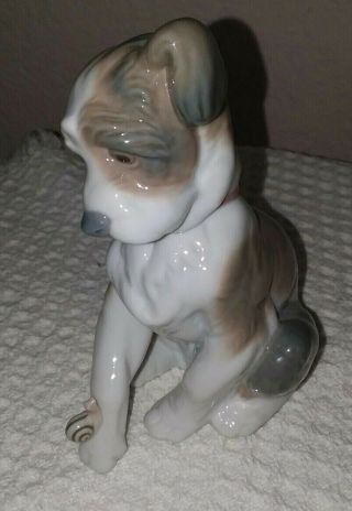 Lladro Puppy With Snail 6211 Friend Issued 