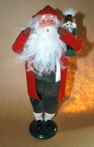 Byers Choice Santa With Nutcracker Signed By Joyce Byers