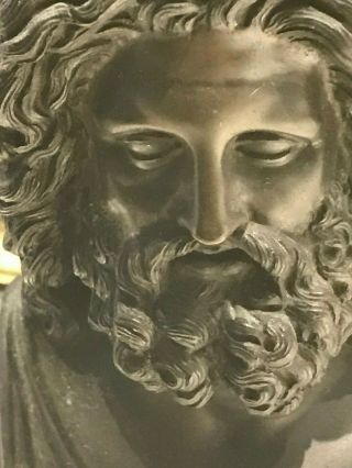 19th Century Greek Grand Tour Bronze Bust Of Zeus 2