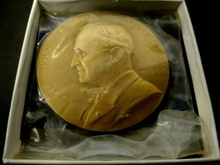 4 - 12 - 1945 Harry S Truman Inaugural Bronze Medal 3 " Box Treasury - H10