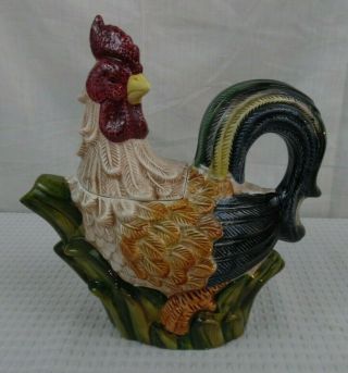 Jay Import Chicken Rooster Teapot 9 " Tall