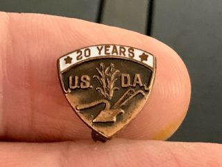 United Sates Department Of Agriculture Stunning 20 Years Service Award Pin.