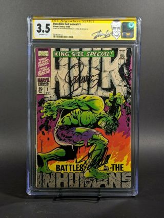 Incredible Hulk Annual 1 (cgc 3.  5) Ss Signed Stan Lee & Jim Steranko