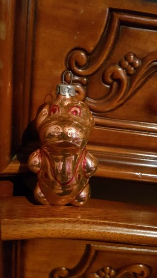 Vintage Ussr Xmas Glass Ornament Decorations Tree Toy Hippopotamus Year