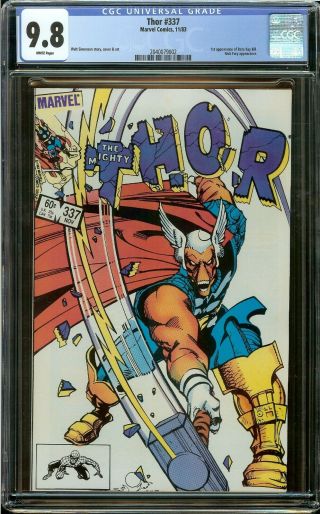 Thor 337 (1983) Cgc 9.  8 1st Appearance Beta Ray Bill Nick Fury Avengers