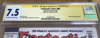 Fantastic Four 86 CGC 7.  5 Dr.  Doom - Signed By Stan Lee Marvel Comics 2